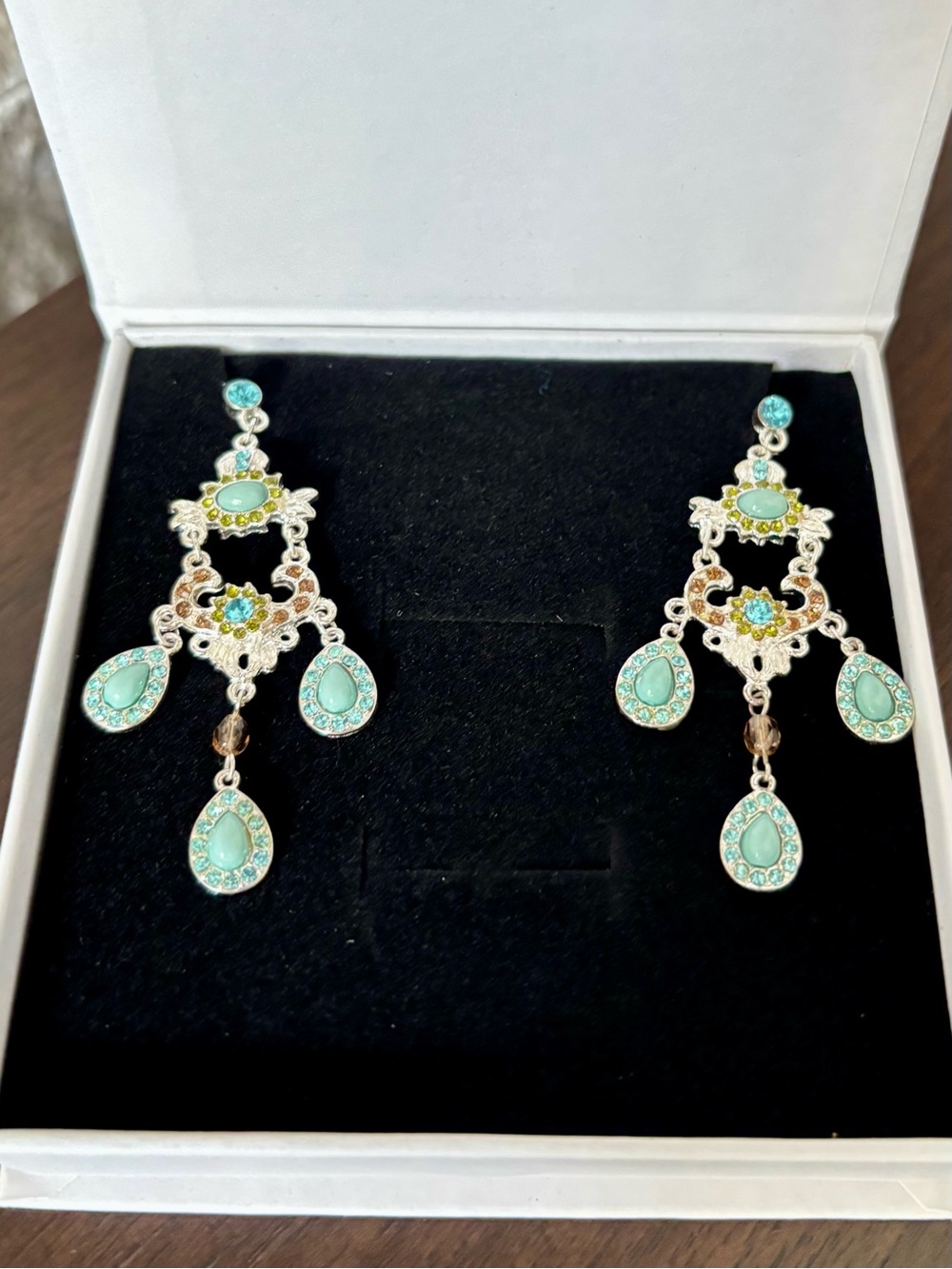 Elegant Teardrop Chandelier Earrings